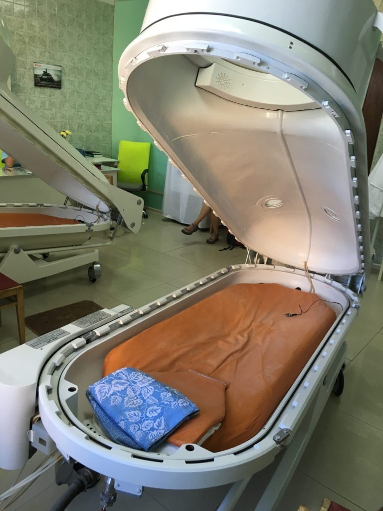 Hyperbaric Oxygen Therapy Chamber at the main military hospital in Kyiv, Ukraine